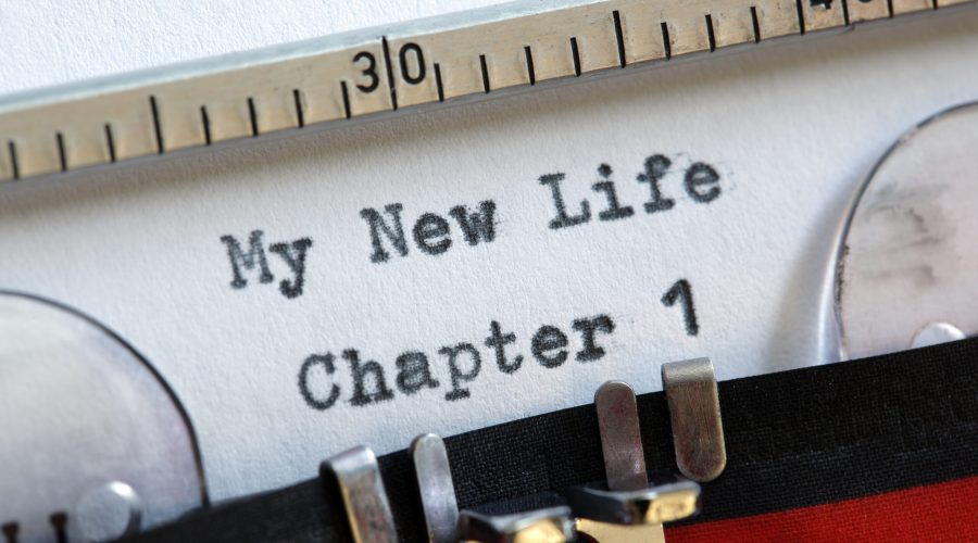 My new life chapter one concept for fresh start, new year resolu